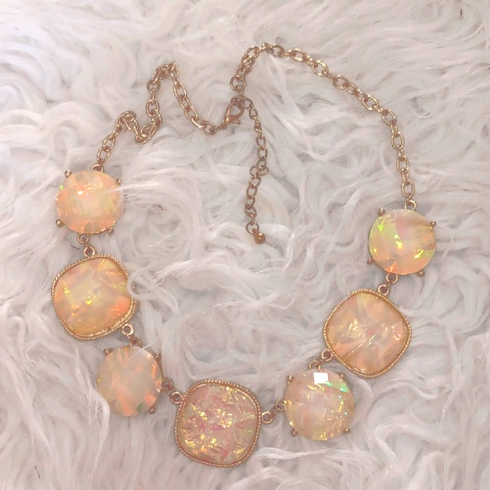 Iridescent moonstone necklace
